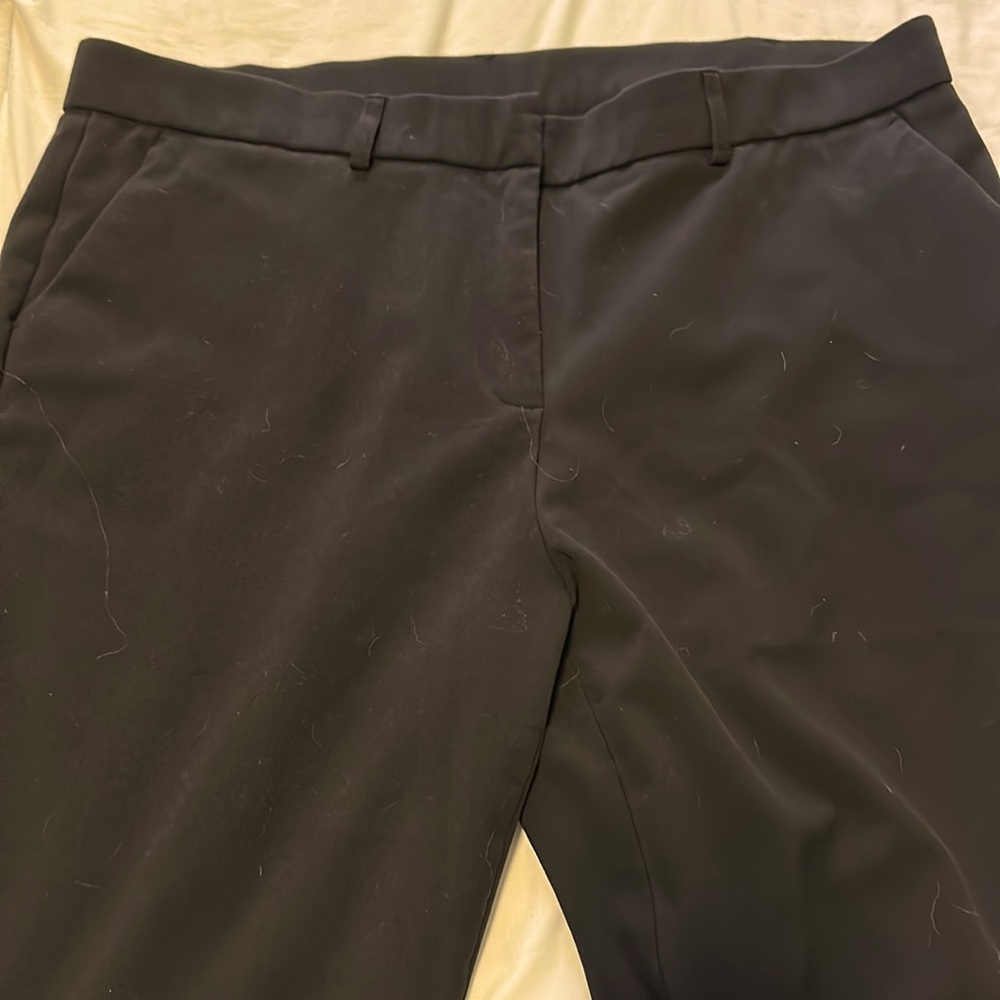 Black wide legged stretch dress pants